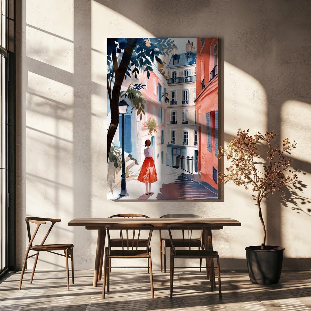 Digital målning i akvarell i Paris (3) | Canvas