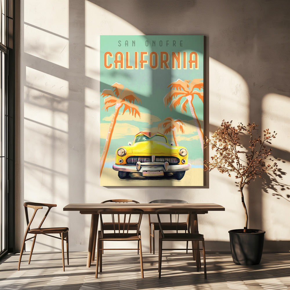 Poster för Kaliforniens surfing | Canvas