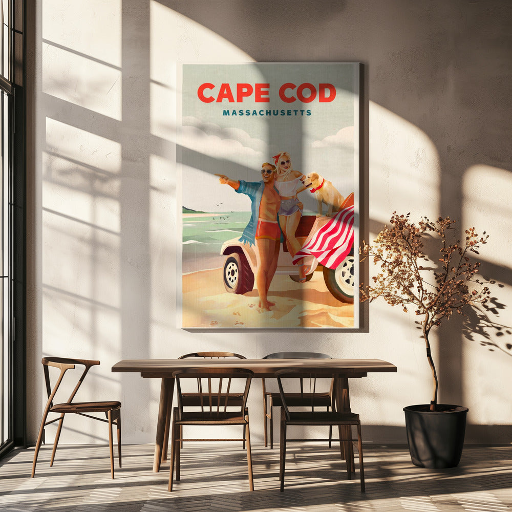 Sommarstrandkonst på Cape Cod, Massachusetts | Canvastavla
