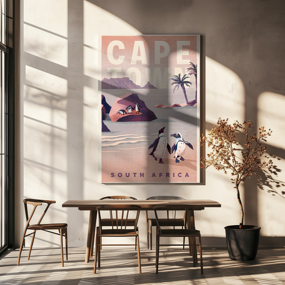 Kapstaden Sydafrika Vintage resekonst | Canvas