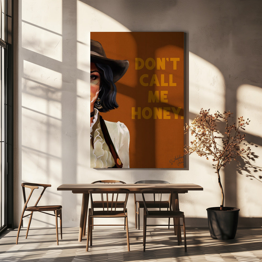 Kalla mig inte älskling Badass Western Cowgirl-konst | Canvas