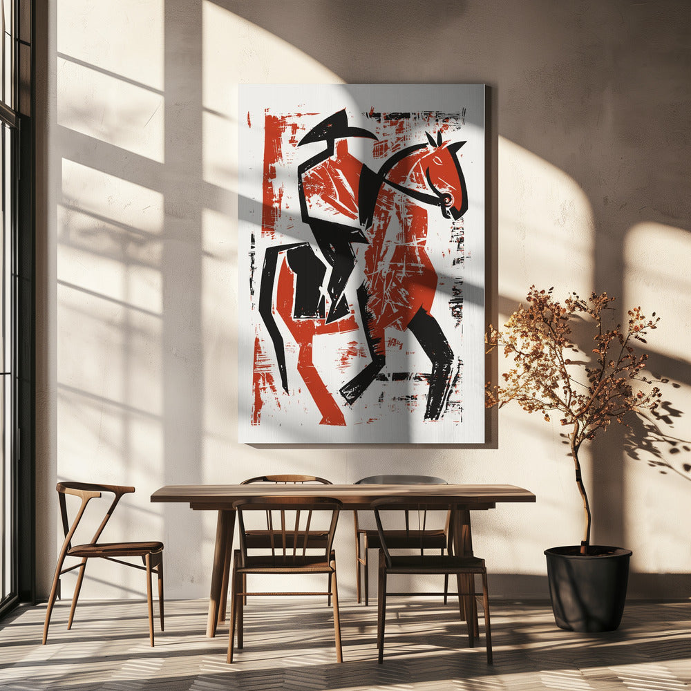 Abstrakt ryttare | Canvas