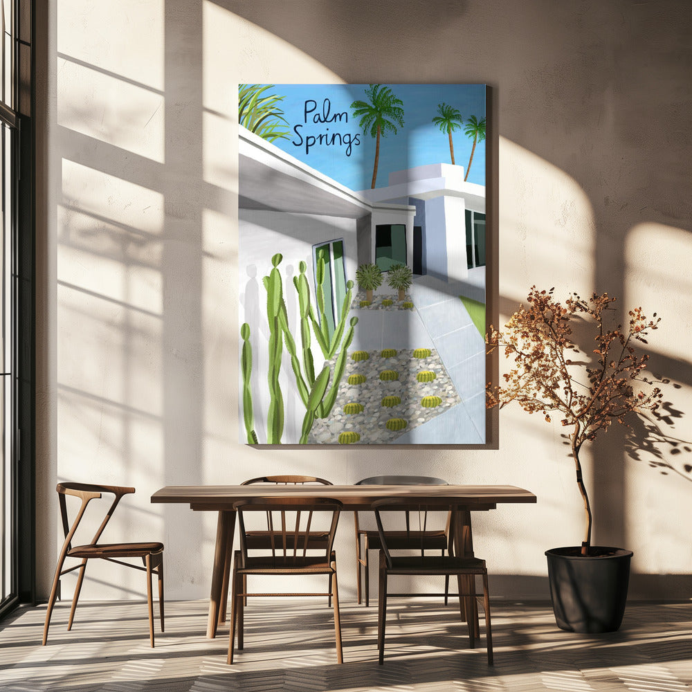 Palm Springs modern arkitektur av konstnären Carla Daly | Canvastavla