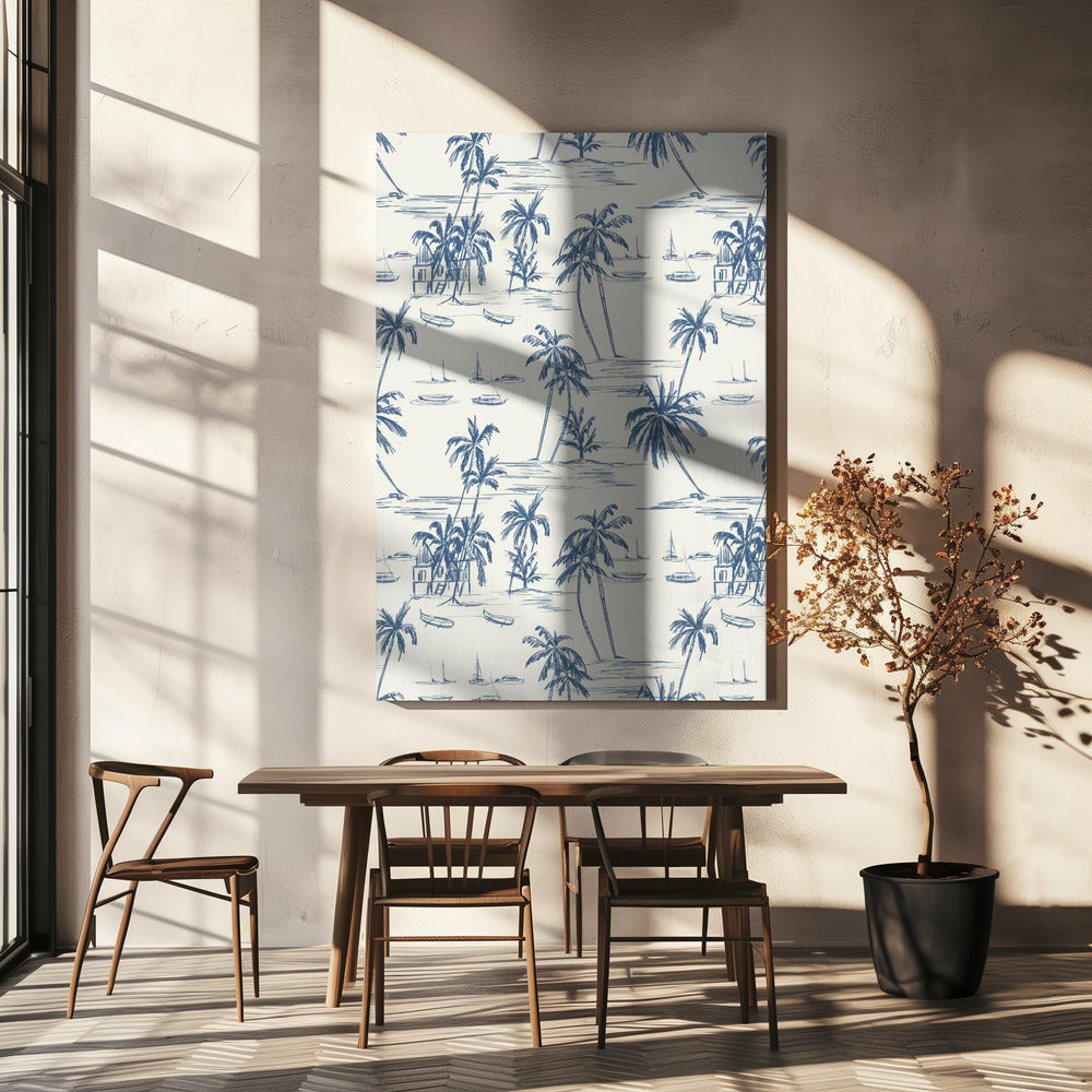 Blue Beach Pattern | Canvas