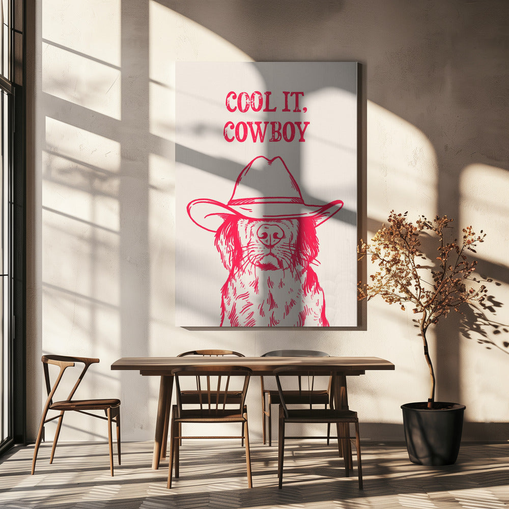 Cool det Cowboy Rosa | Canvas