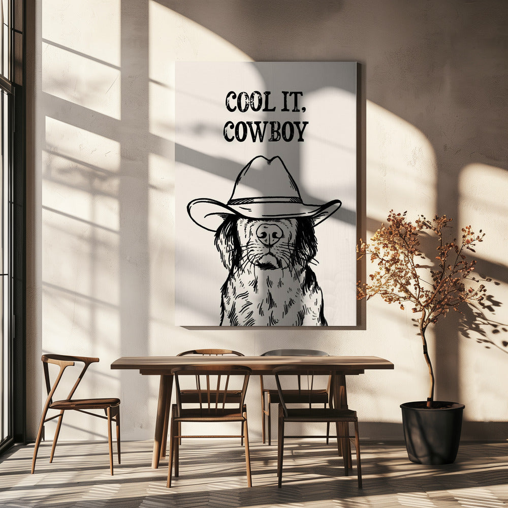 Cool it Cowboy Black | Canvas