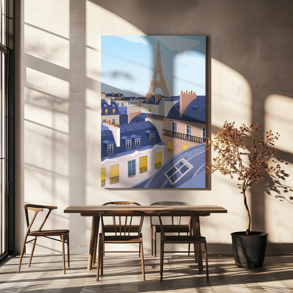 Paris takåsar | Canvas