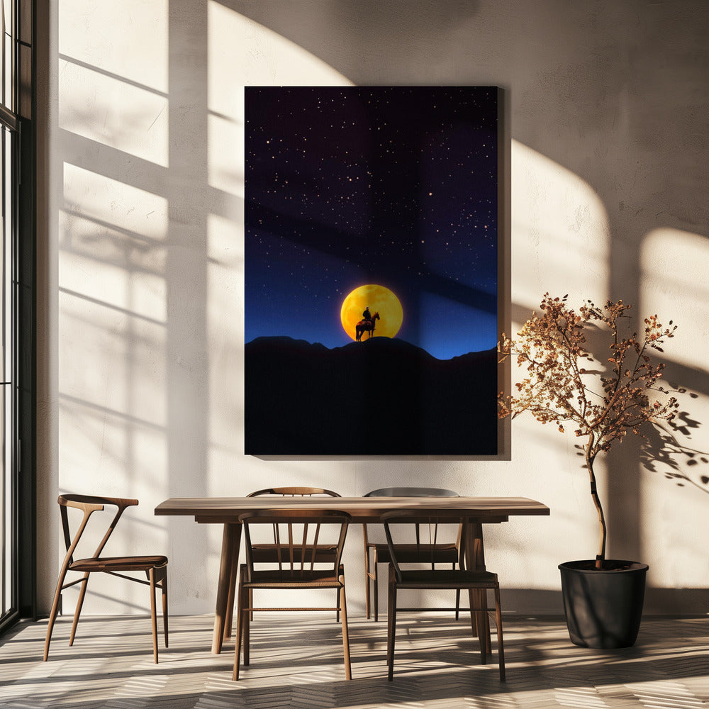 Ryttaren och månen | Canvas