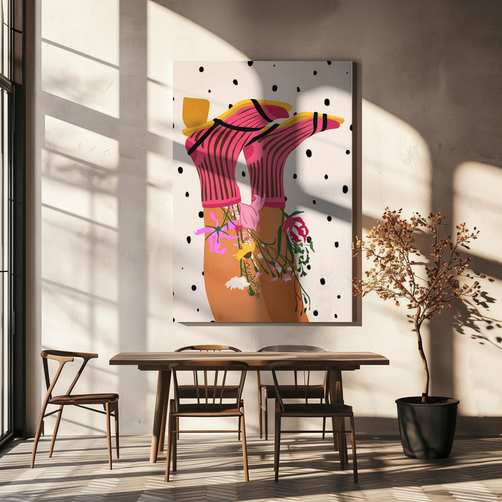 Blommig Stegglädje | Canvas