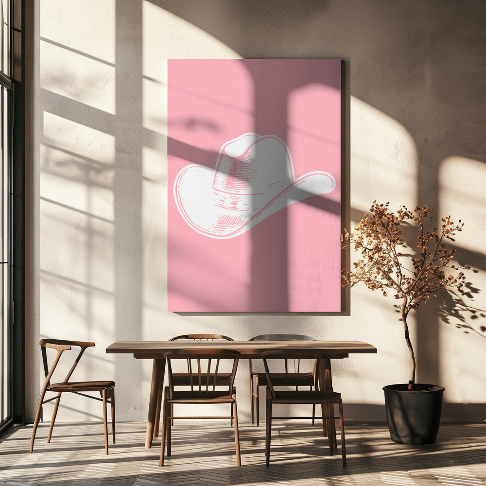 Rosa cowboyhatt | Canvas