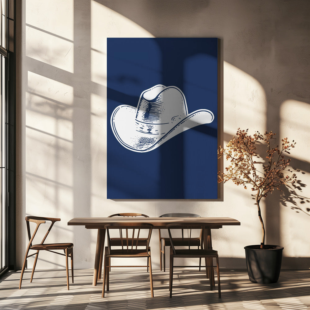 Marinblå cowboyhatt | Canvas