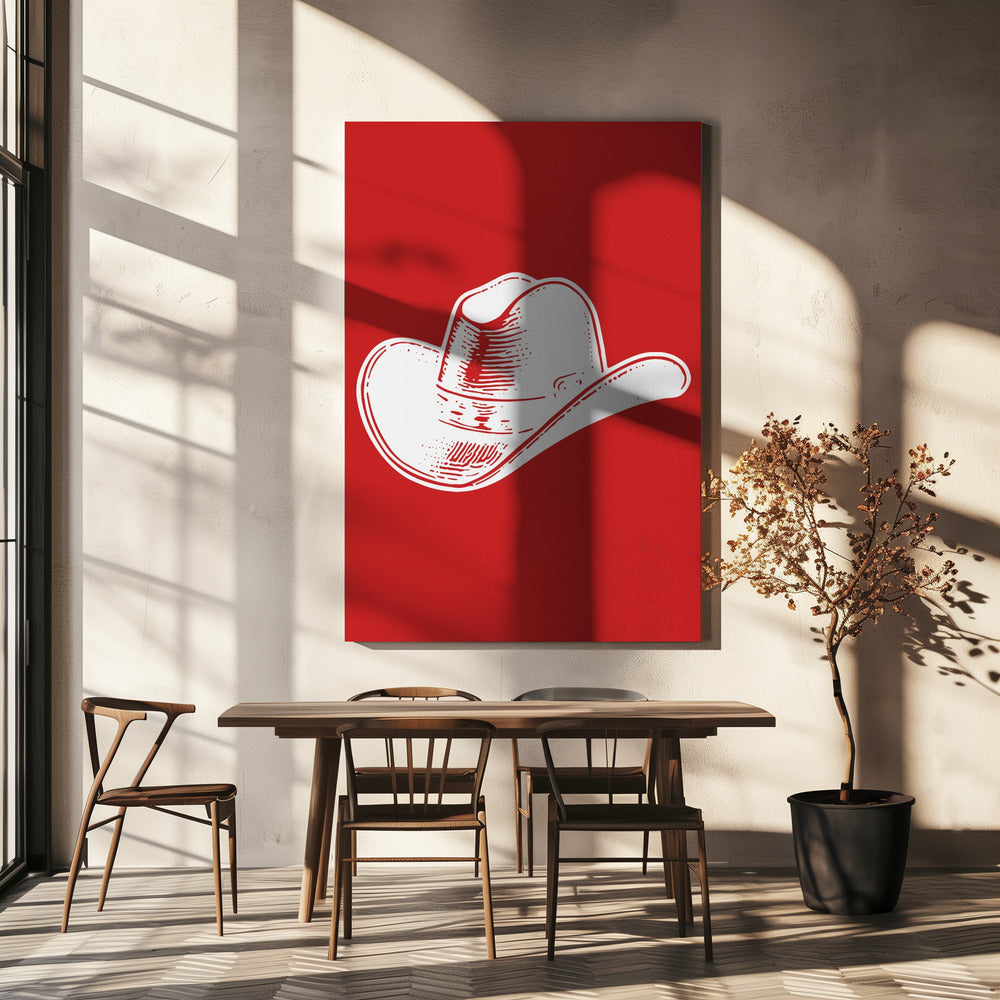 Röd cowboyhatt | Canvas