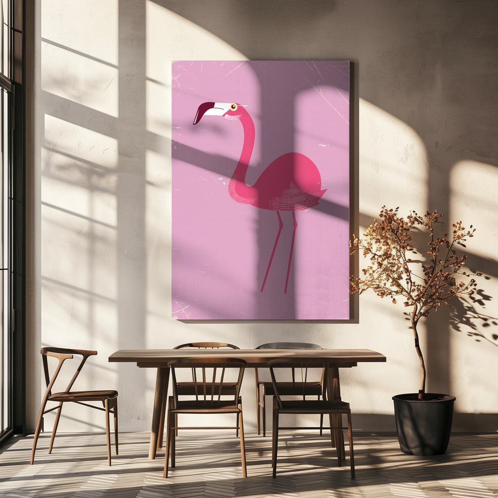 Flamingofågel | Canvastavla