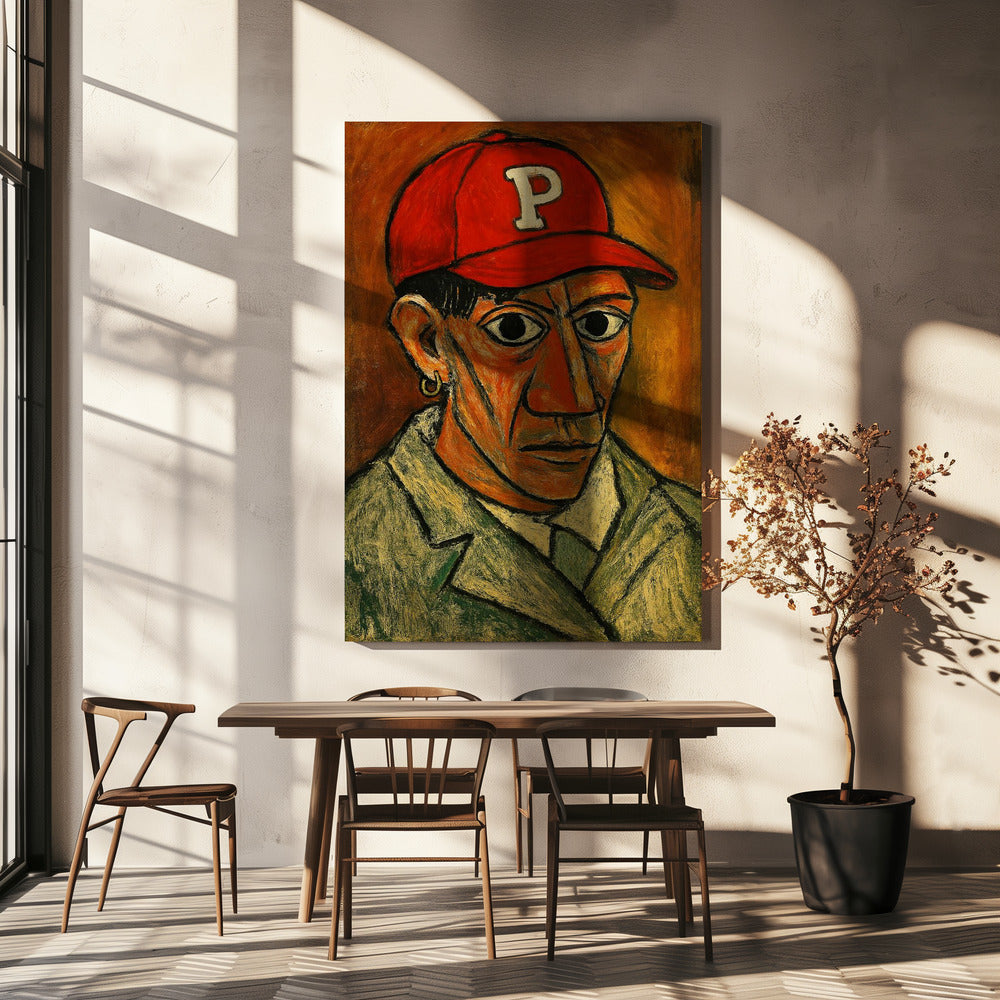 Röd mössa blick | Canvas