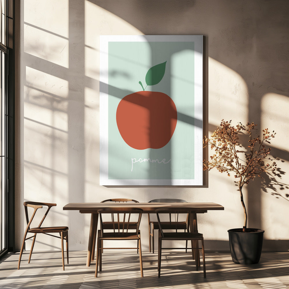 La Pomme (Dämpad röd) | Canvas