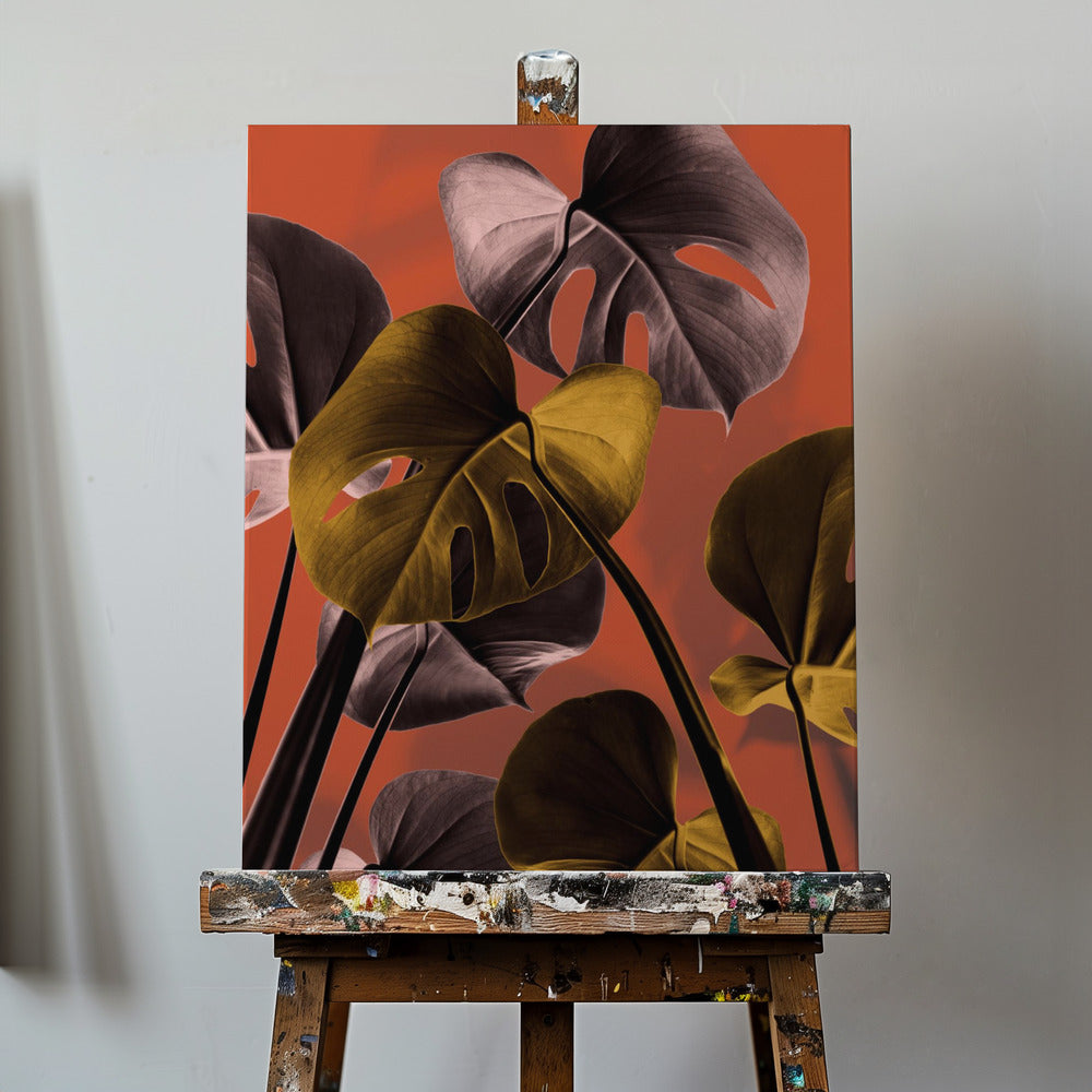 Monstera Orange 01 | Canvastavla