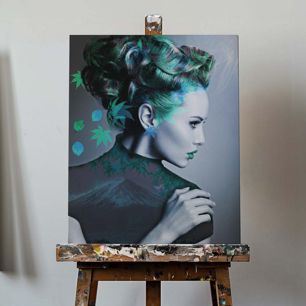 Green with leaves | Canvas