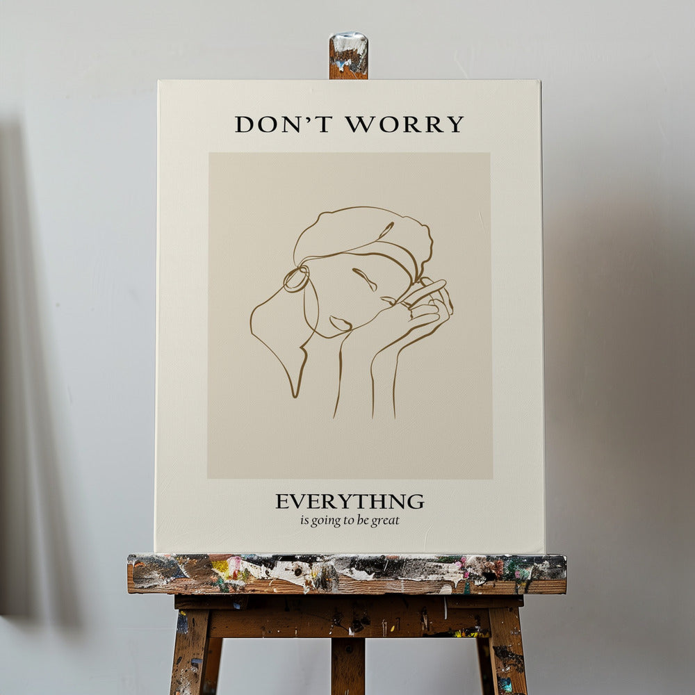 Modern line portrait | Canvas