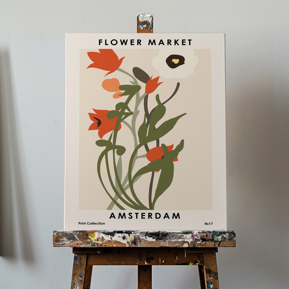 Flower Market Amsterdam | Canvas