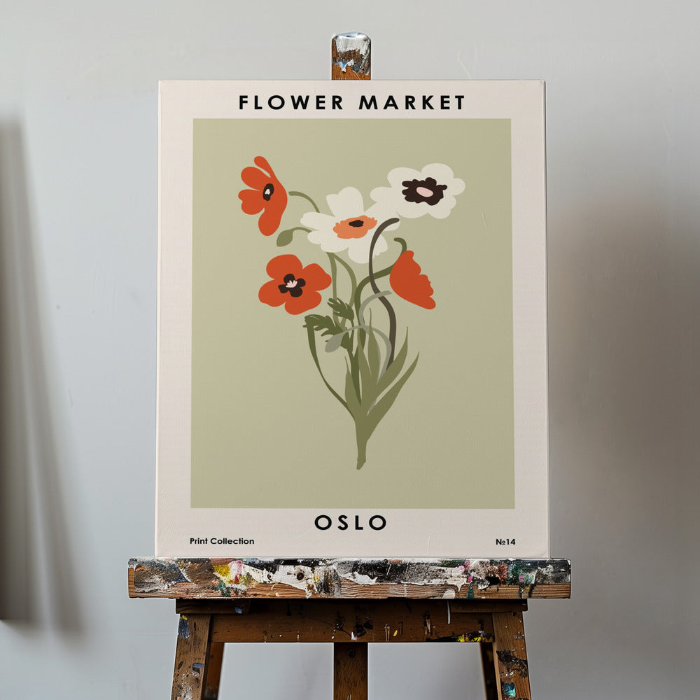 Mercado de flores de Oslo | Impresiones en Lienzo
