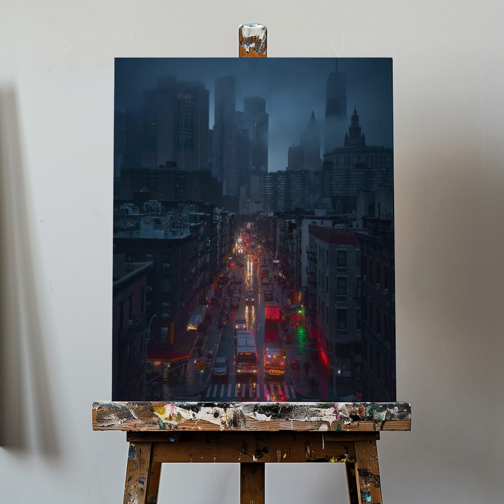 Regnende Chinatown | Lerretsbilder