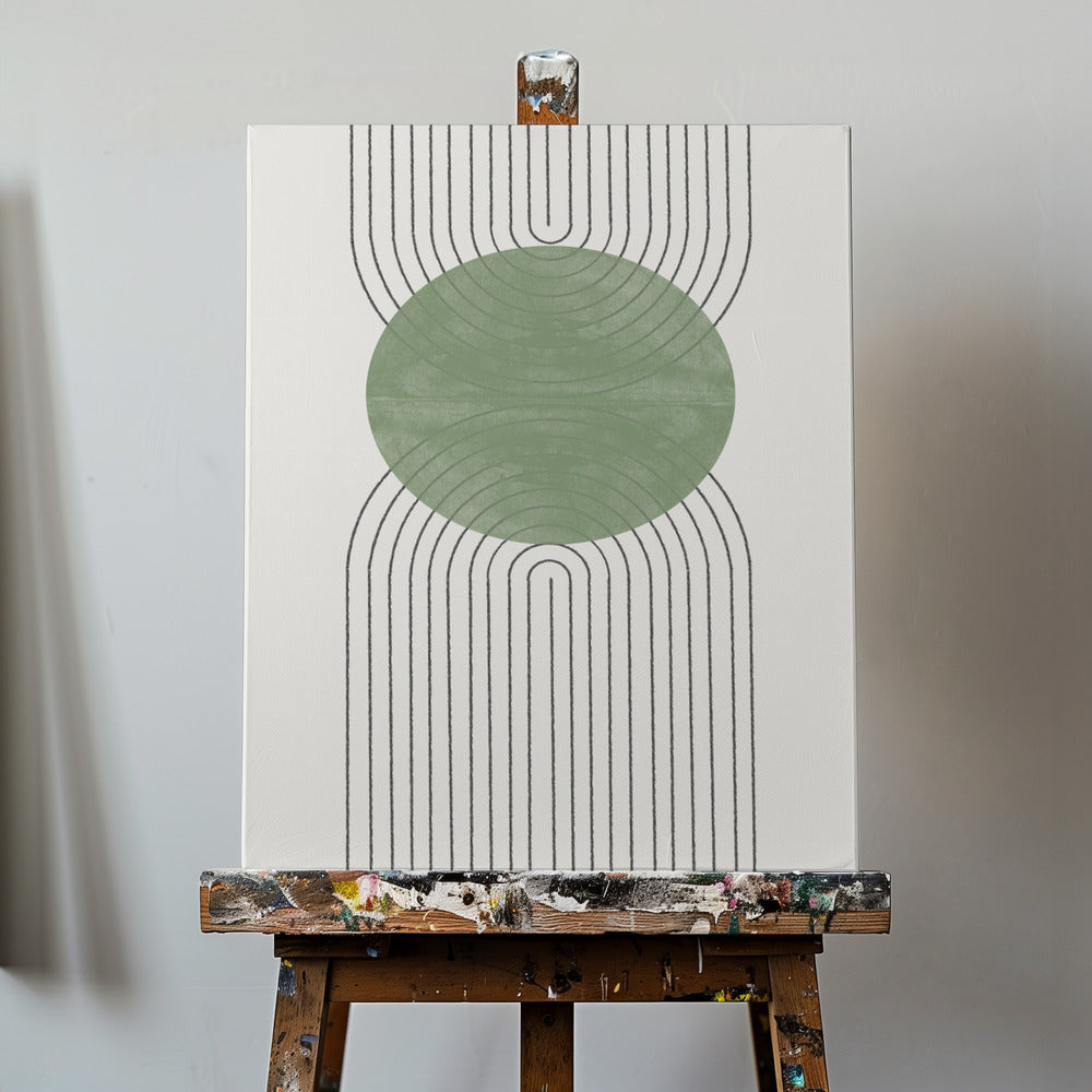 Green Moon No2. | Canvas