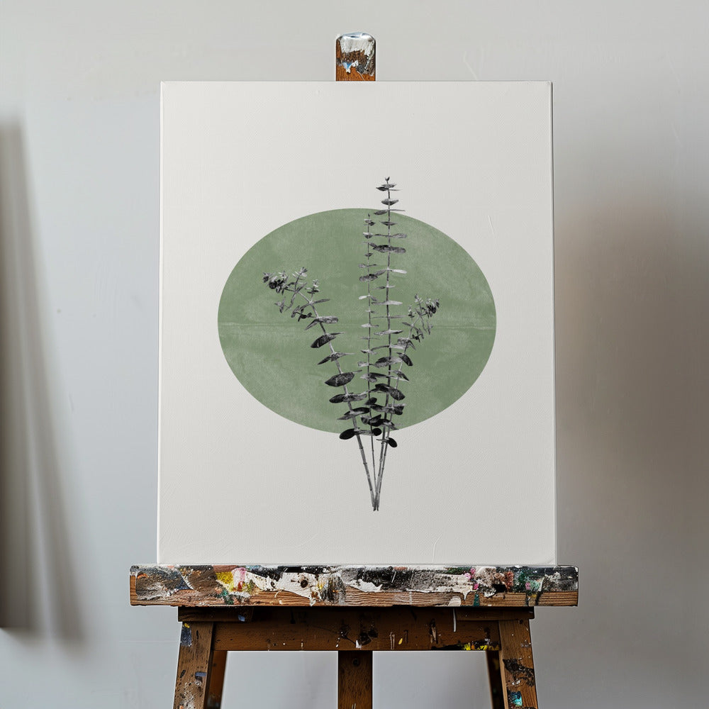 Eucalyptus and Green Moon | Canvas