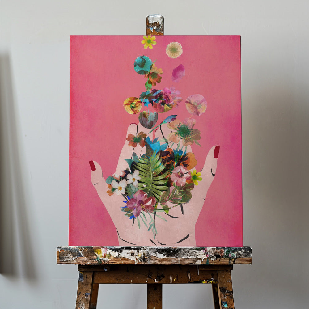 Frida`s Hand`s (Pink Version) | Canvas