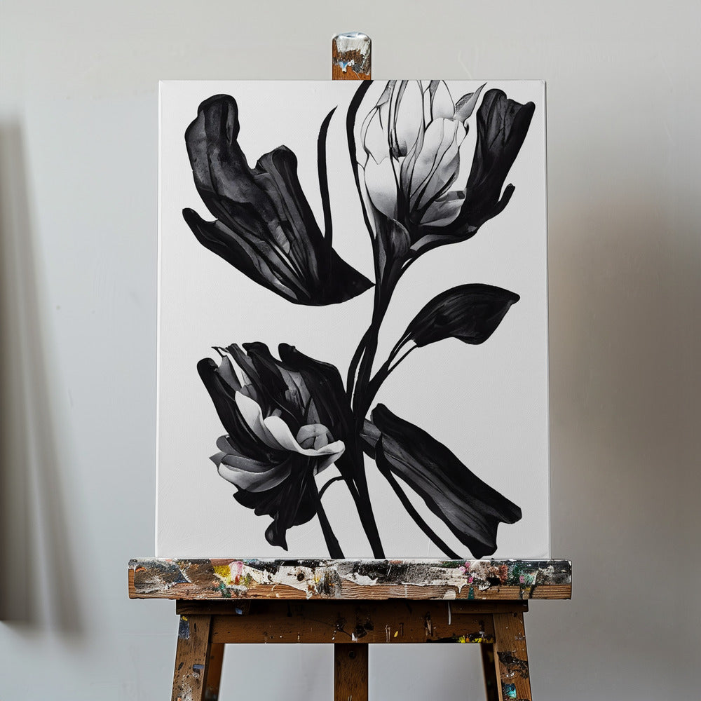 Svart blomst | Lerretsbilder