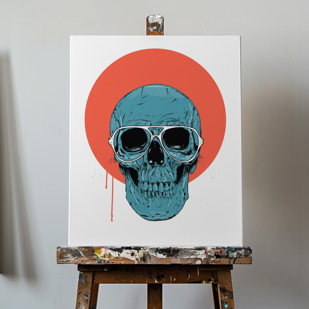 Blå skalle II | Canvas