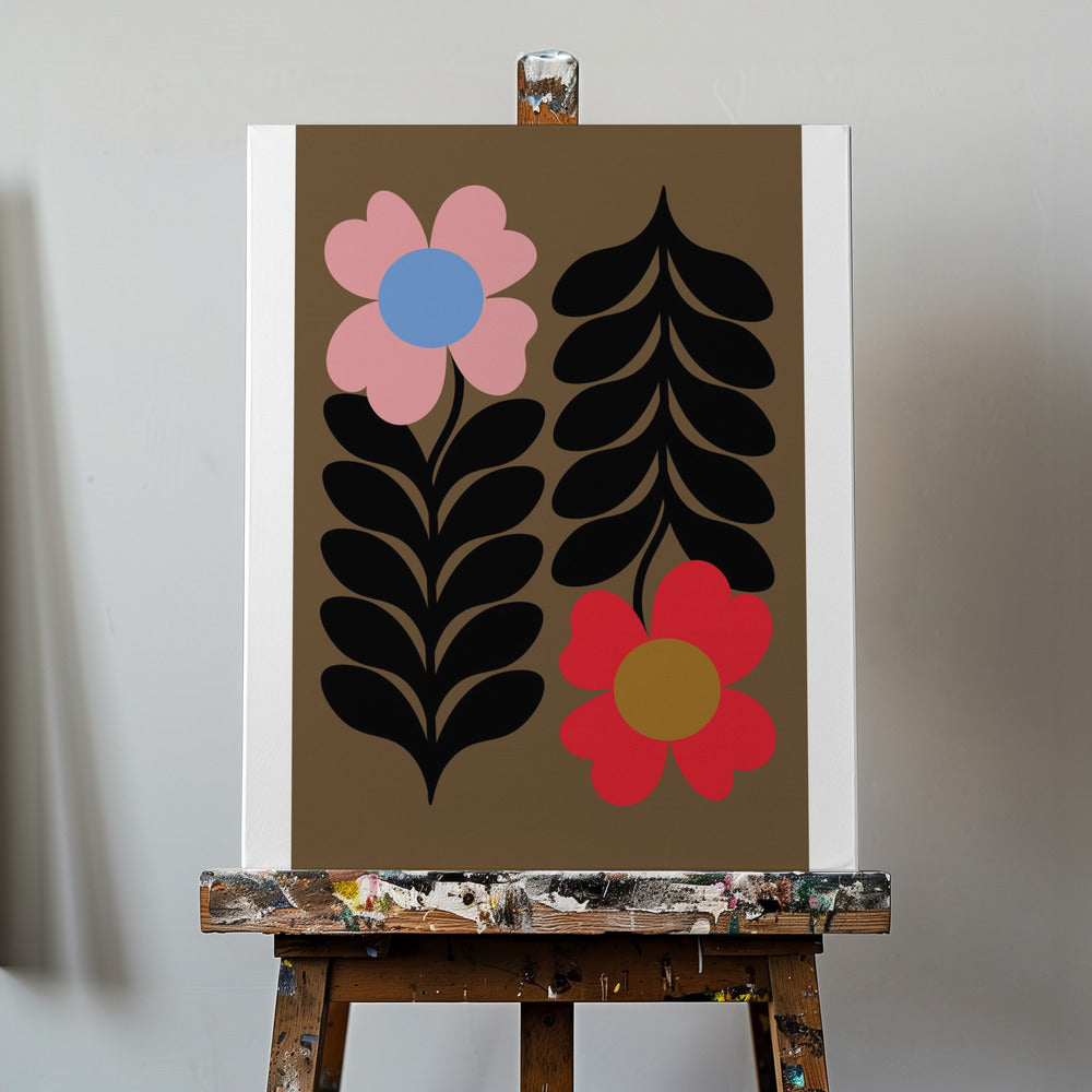 Blommor Guld | Canvas