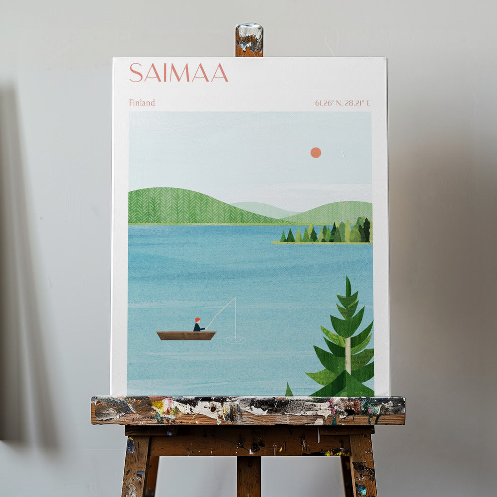 Saimaa sjö, Finland | Canvastavla