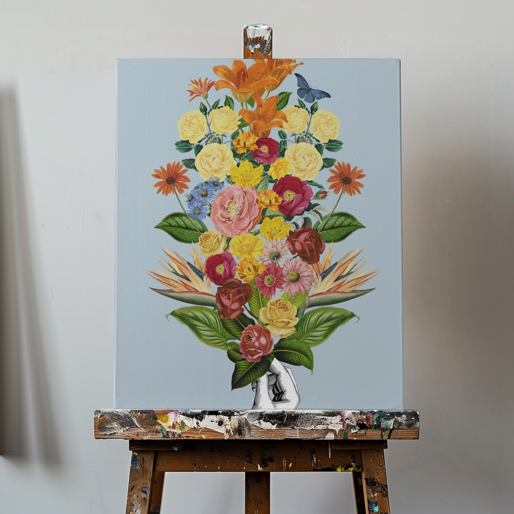Botanical blue bouquet | Canvas