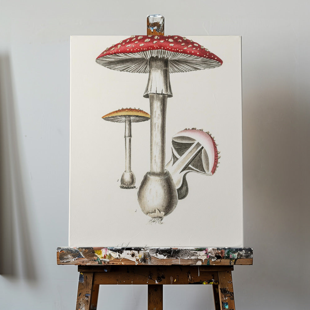 Amanita Muscaria Illustration. Medicinsk botanik 1836 | Duk
