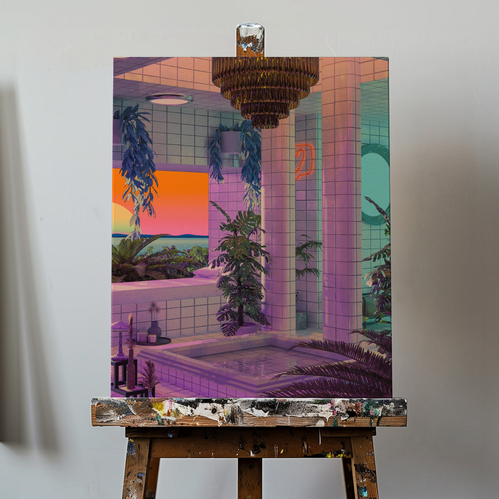 Vaporwave Pool | Canvas