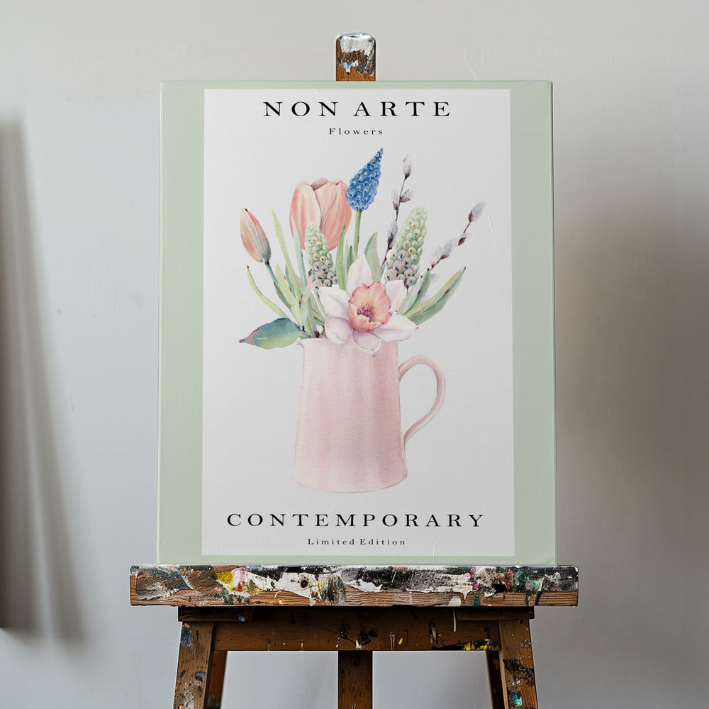 Keine Kunst Grüne Blumenvase | Leinwand-Bilder