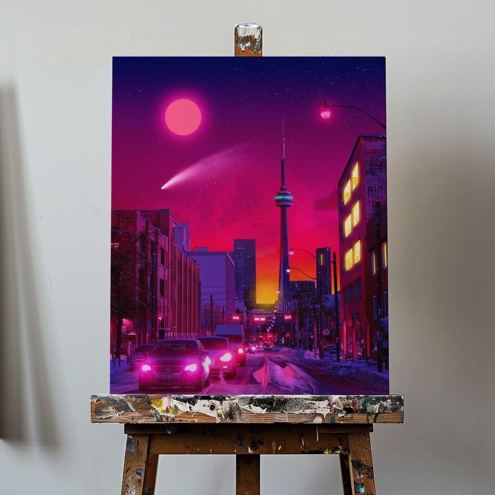 Neonstad | Canvastavla