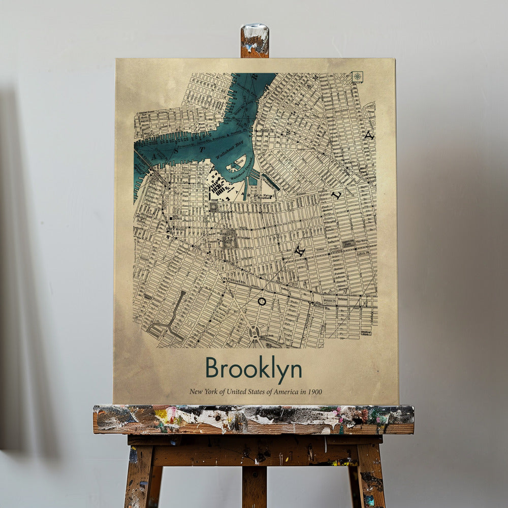 Brooklyn karta | Canvas