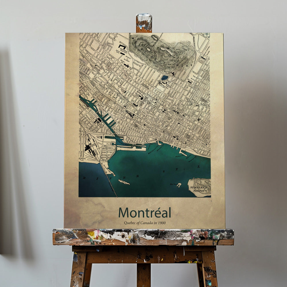 Karta över Montreal | Canvas