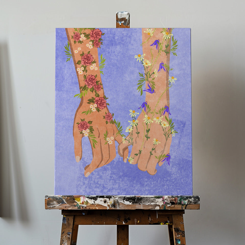 Håller varandra i handen | Canvas
