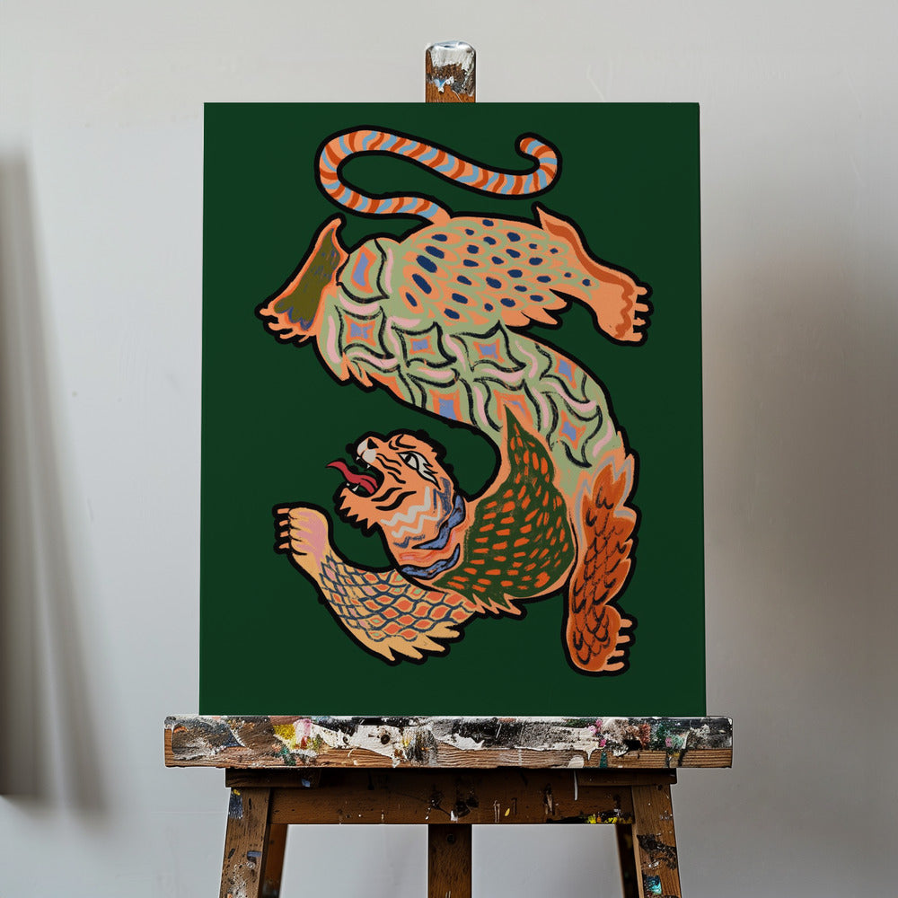 Asiantiger Green | Canvastaulut