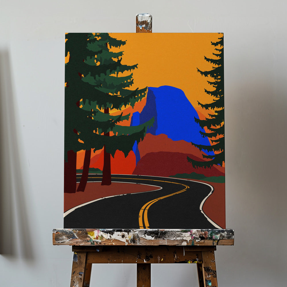Clacier Road med halv kupol | Canvastavla