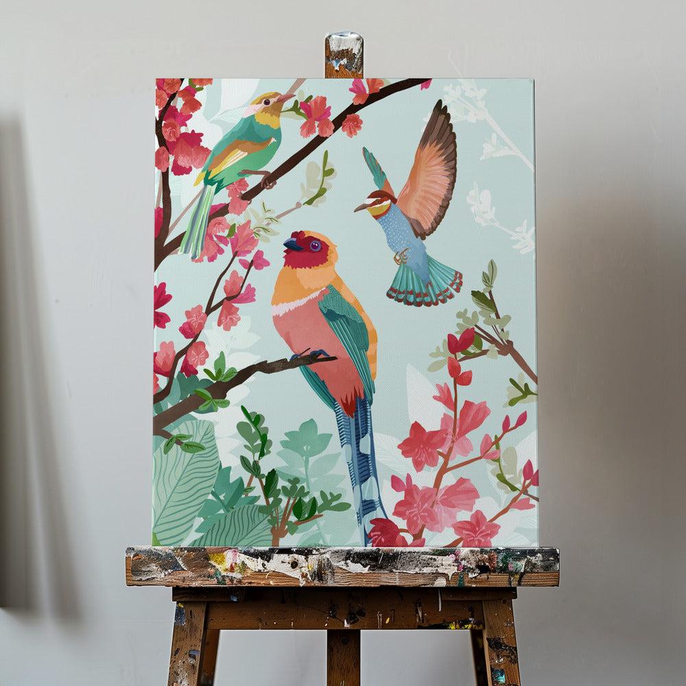 Oiseaux d'été | Tableaux sur Toile
