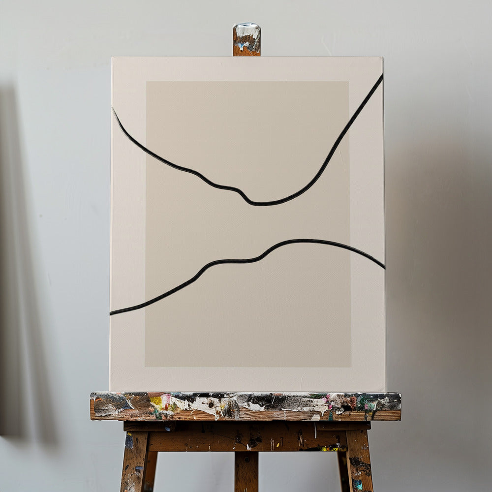 Kunst mit weichen abstrakten Linien | Leinwand-Bilder
