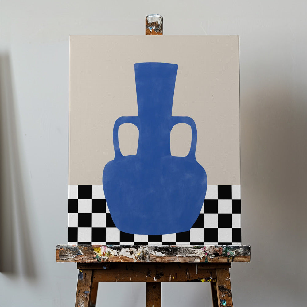 Scacchiera Vaso Azzurro | Stampe su Tela