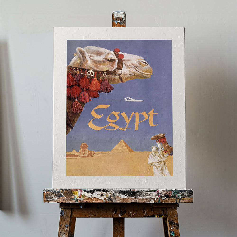 Egypten. Fly Twa (1960) Vintage Poster Av David Klein | Canvas