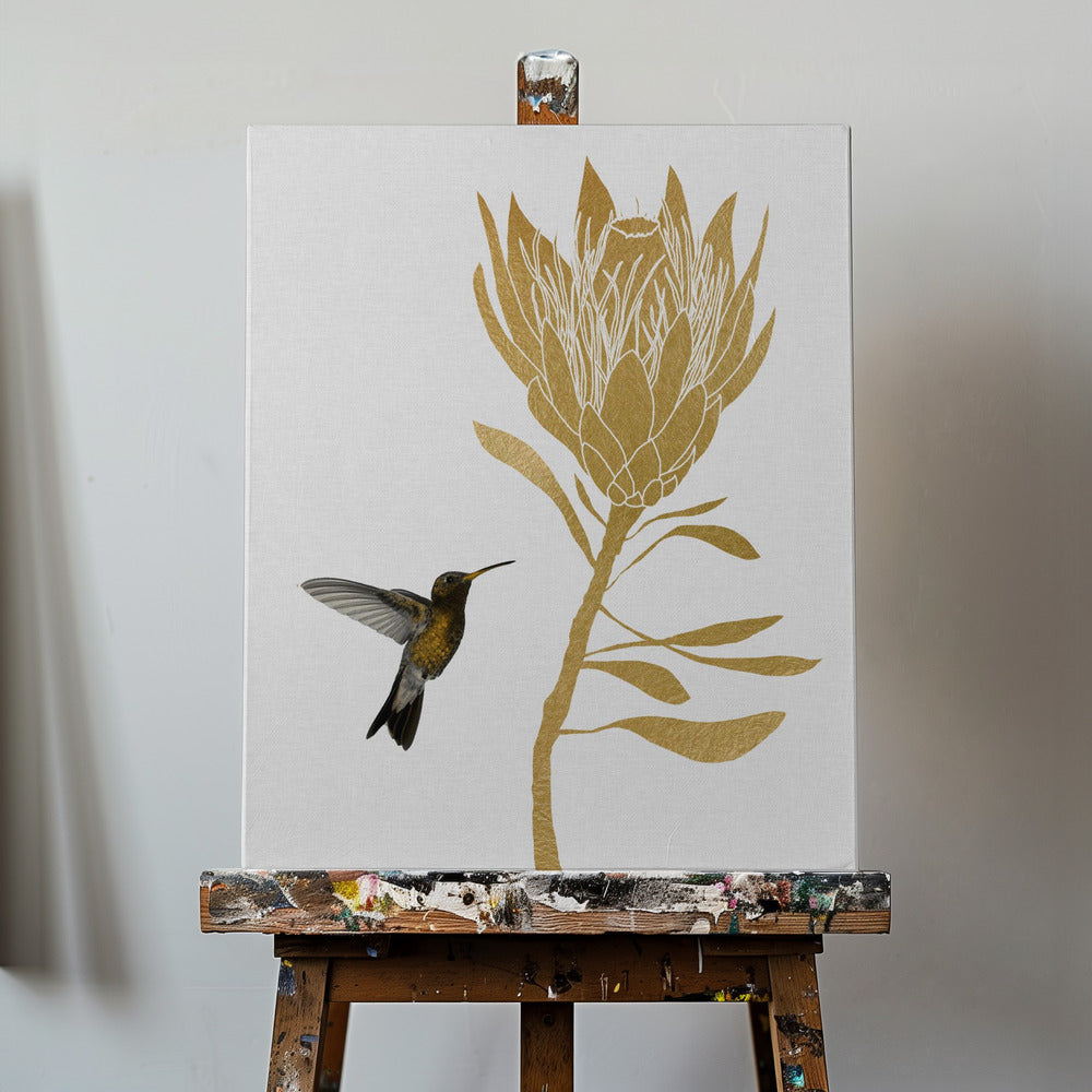 Kolibri & Blomma I | Canvas