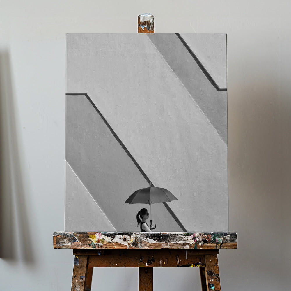 Kvinna med paraply | Canvas