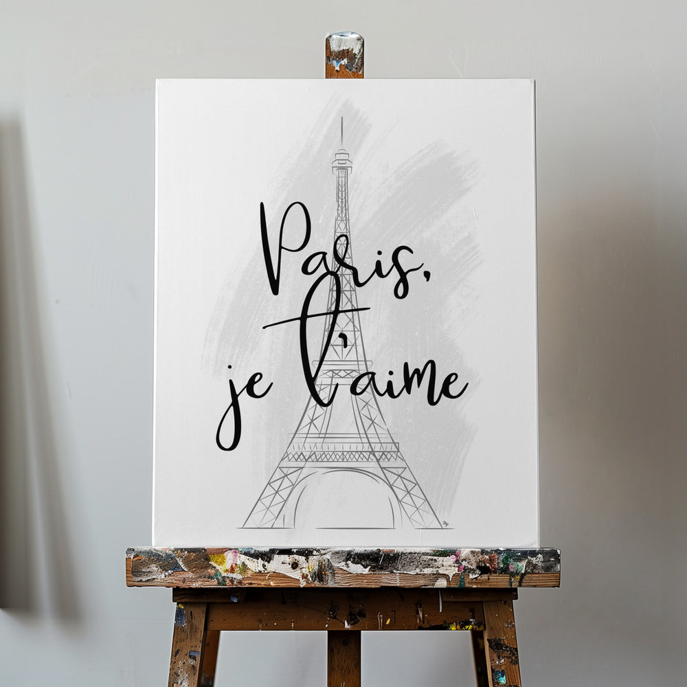 Kärlek i Paris-skiss | Canvastavla