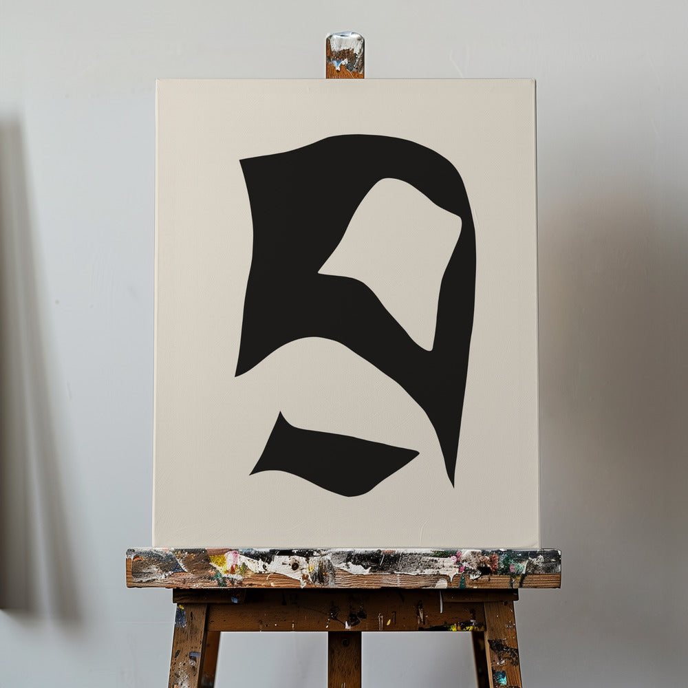 Découpe noire déformée | Tableaux sur Toile